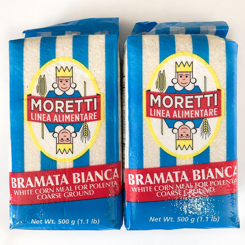 Moretti Bramata Bianca Polenta Coarse White, 2 Packs - 1.1 Pounds each