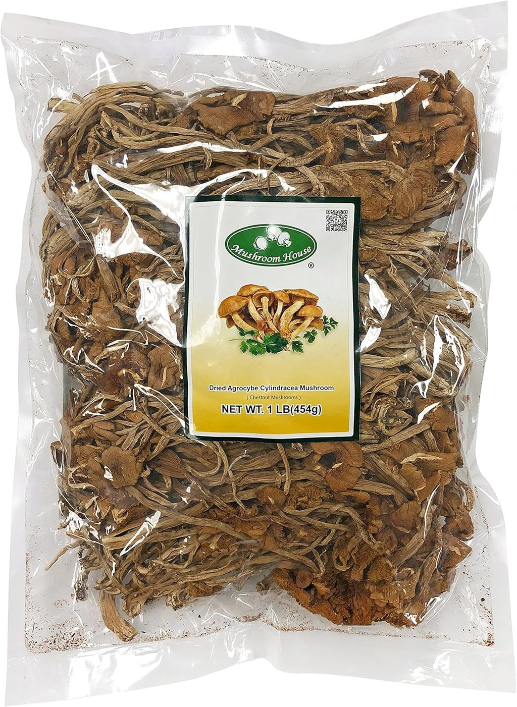 Mushroom House Dried Mushrooms, Chestnut (Agrocybe cylindracea), 1 Pound