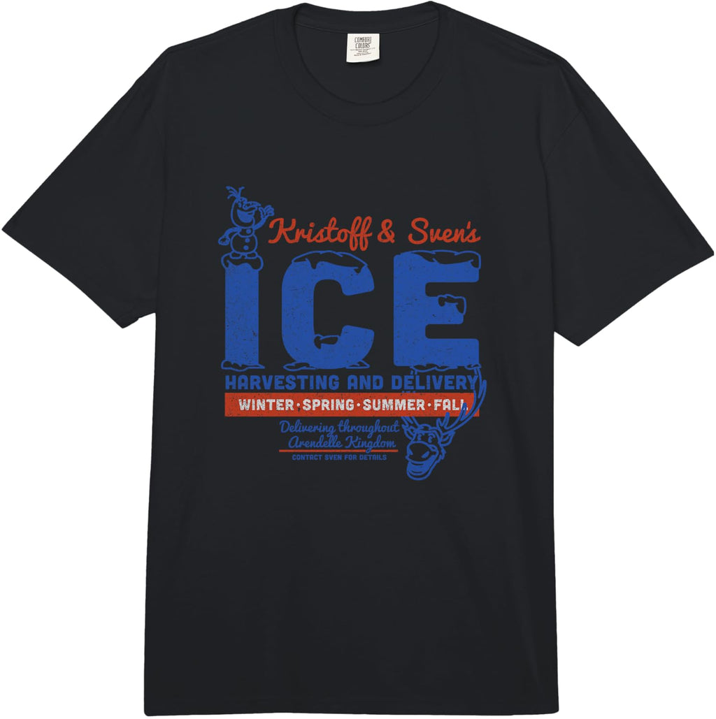 Disney Frozen Kristoff & Sven's Ice Harvesting And Delivery Comfort Colors Adult Heavyweight T-shirt