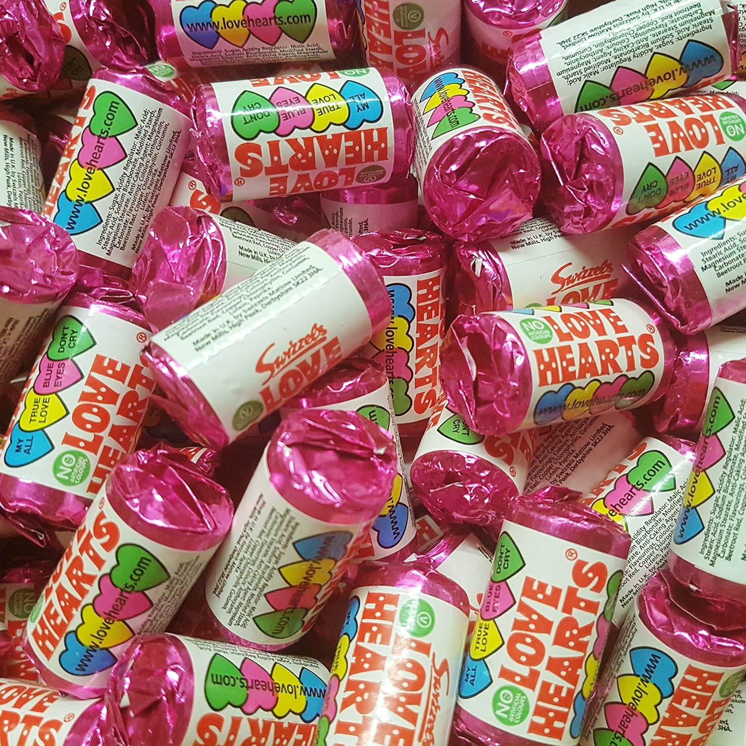 Swizzels Matlow Love Heart Mini Rolls (pack Of 100)