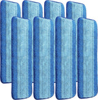 8 Pack Microfiber Cleaning Pads Compatible with Bona Mops, Safe for Hardwood and Hard-Surface Floors, Washable, Reusable