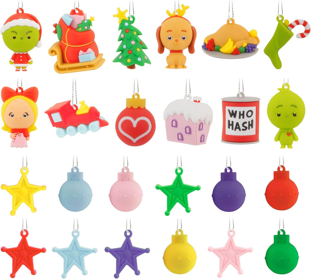 Hallmark Countdown Calendar Box with 24 Mini Ornaments, Dr. Seuss's How the Grinch Stole Christmas! Countdown Calendar and Miniature Ornaments, Gifts for Dr. Seuss Fans