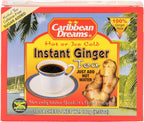 Caribbean Dreams Instant Ginger Tea, 100% Natural from Jamaica, Strong Taste and Aroma, 10 Sachets