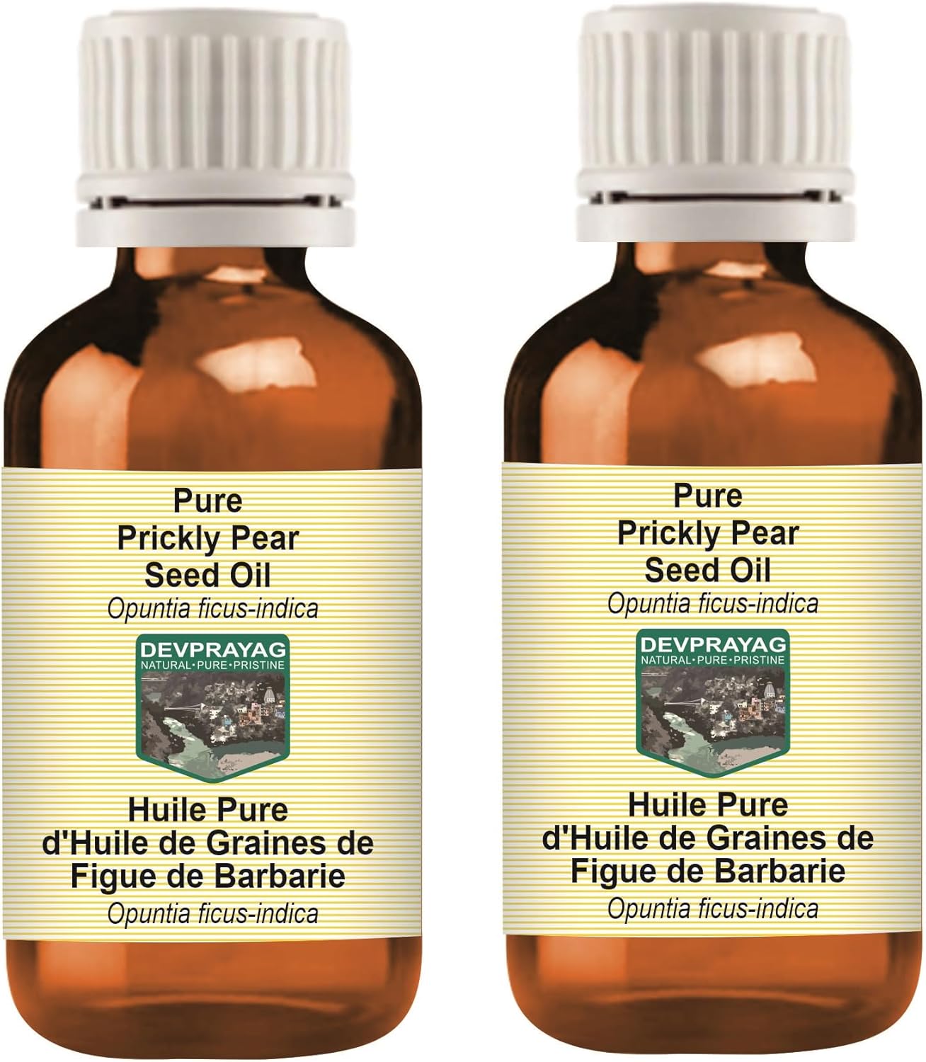Pure Prickly Pear Seed Oil (Opuntia ficus-indica) (Pack of Two) 100mlx2 (6.76 oz)