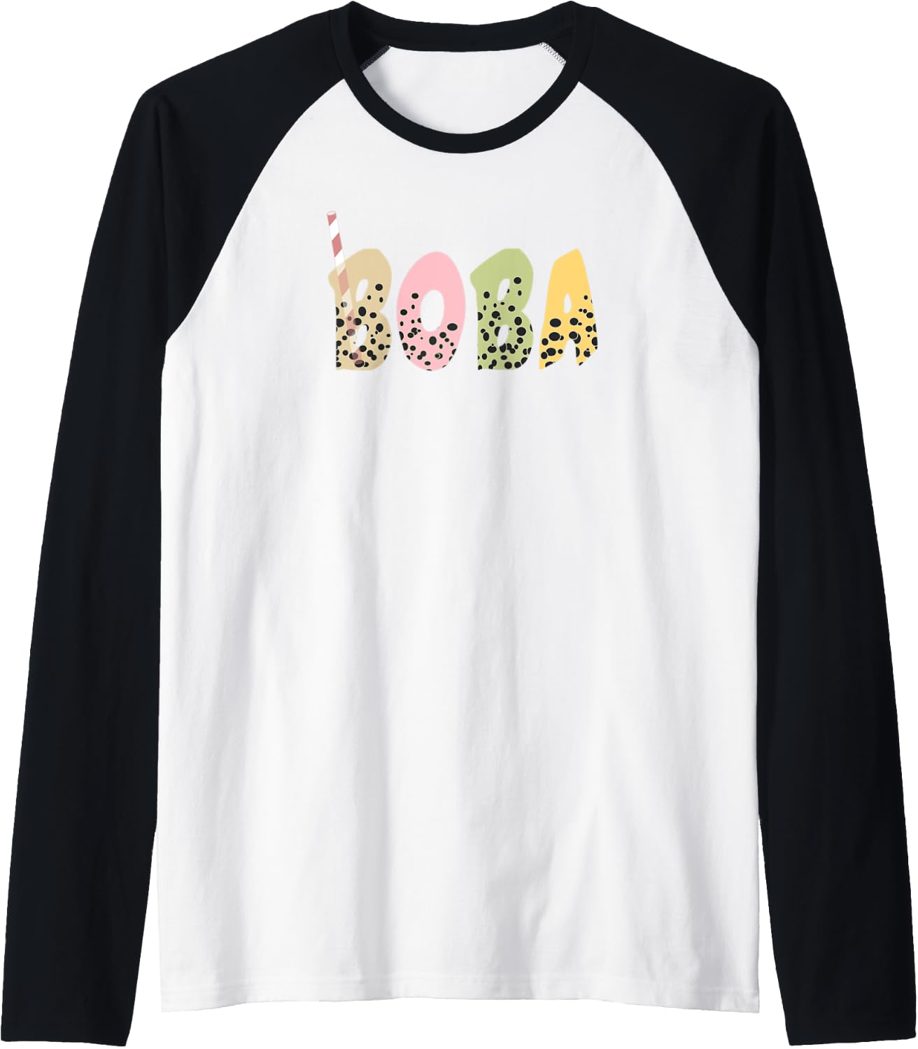 Kawaii Bubble Tea Boba Milk Tea Lover Raglan Baseball Tee