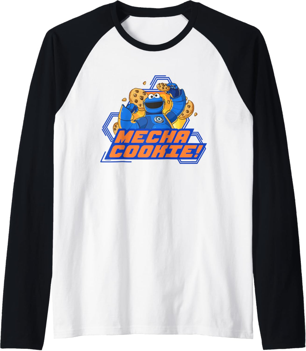 Sesame Street Mecha Builders Mecha Cookie! Raglan Baseball Tee
