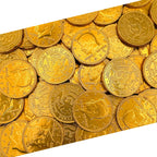 Gold Chocolate Coins | 25 Count | Individually Wrapped Chocolate Coins | Gold Candy for Holiday Treats, Buffets, Pirate Treasure, Goodie Bags & Festive Celebrations