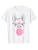 Cute Llama Face Eating Gum And Makes A Bubble Tee Cool Llama T-Shirt