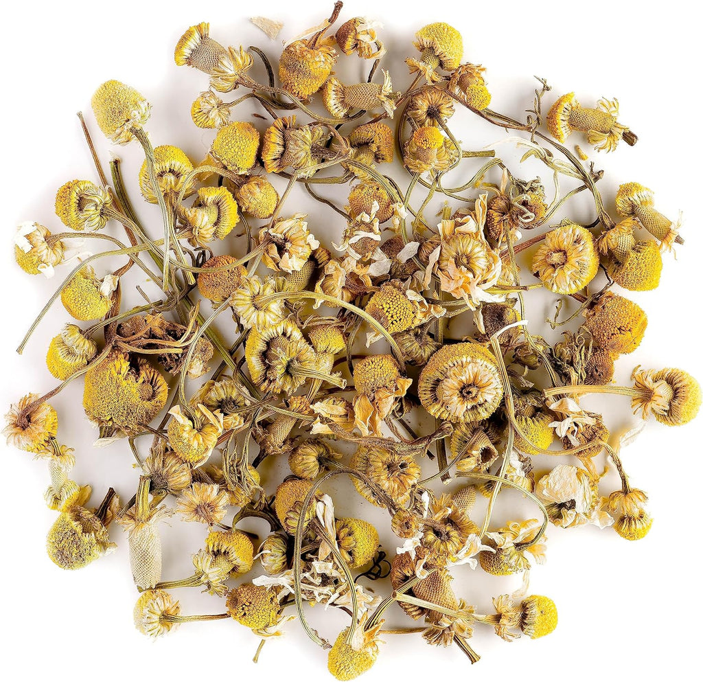 Chamomile Flowers Organic Herbal Tea - Soothing and Relaxing - Wild Matricaria Chamomile - Cammomile Chamomile Flowers Chanomille Chanile Chamoline Flowers Organic Camomile Flower Chammomile