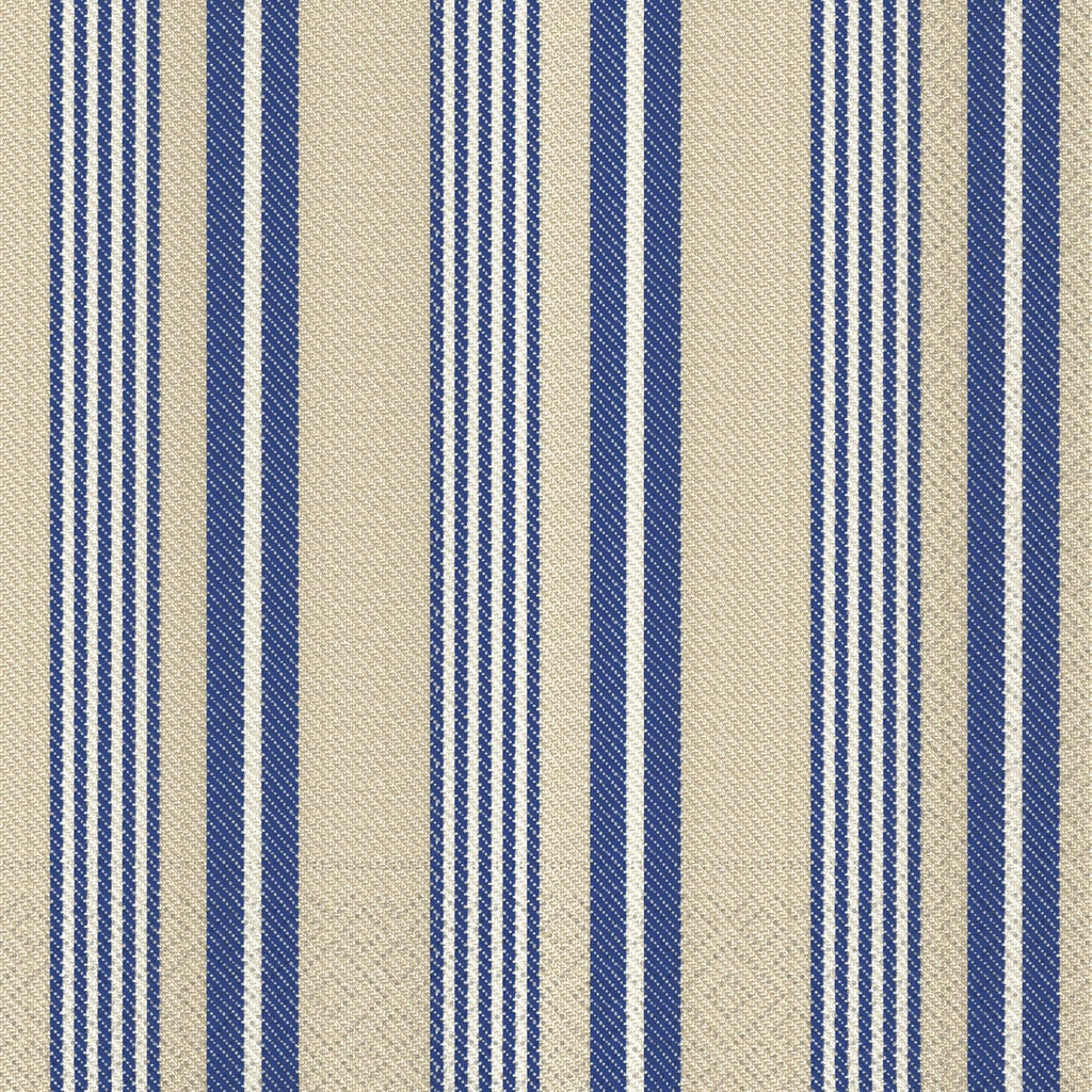 IHR Ideal Home Range Party Napkins Disposable 3-Ply Paper Lunch Napkin Pack, 6.5" x 6.5", Ticking Stripes Indigo, 20-Count