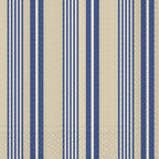 IHR Ideal Home Range Party Napkins Disposable 3-Ply Paper Lunch Napkin Pack, 6.5" x 6.5", Ticking Stripes Indigo, 20-Count