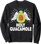 Holy Guacamole Quote Avocado Angel Sweatshirt