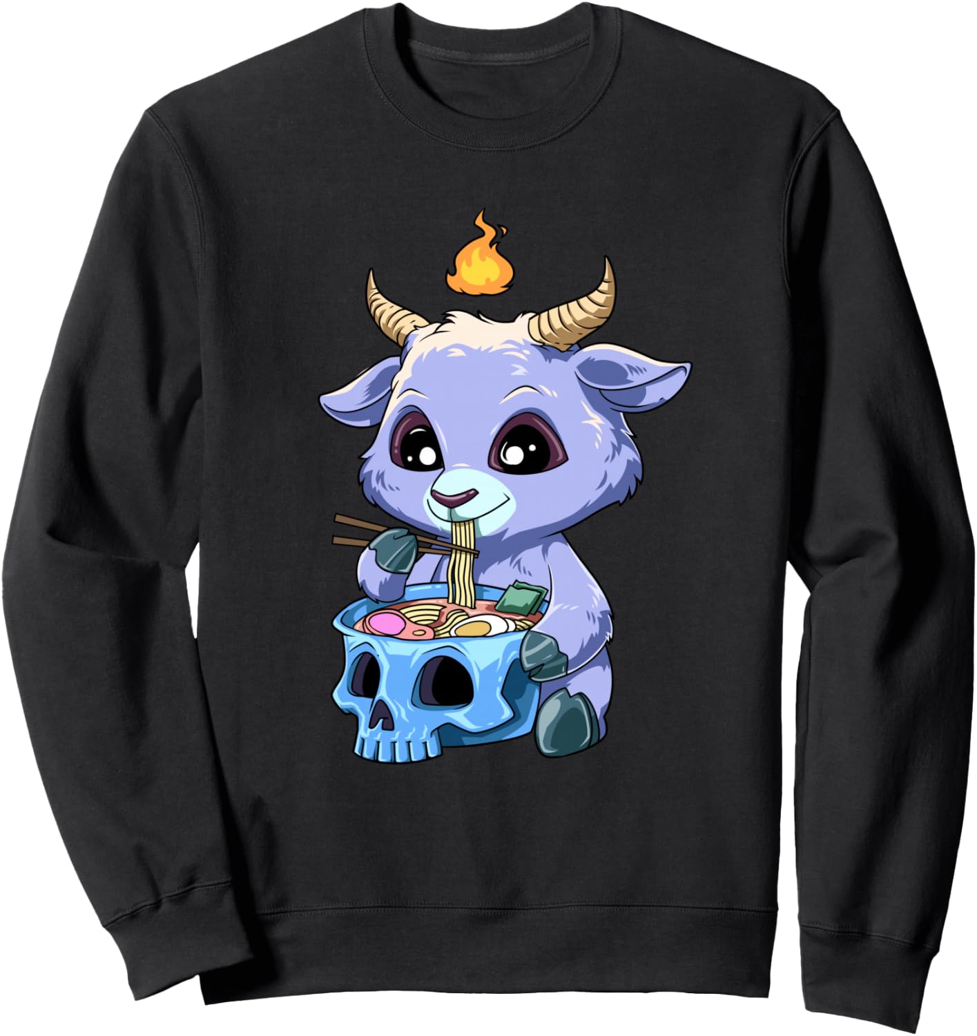 Pastel Goth Ramen Baphomet - Otaku Anime Manga Ramen Sweatshirt
