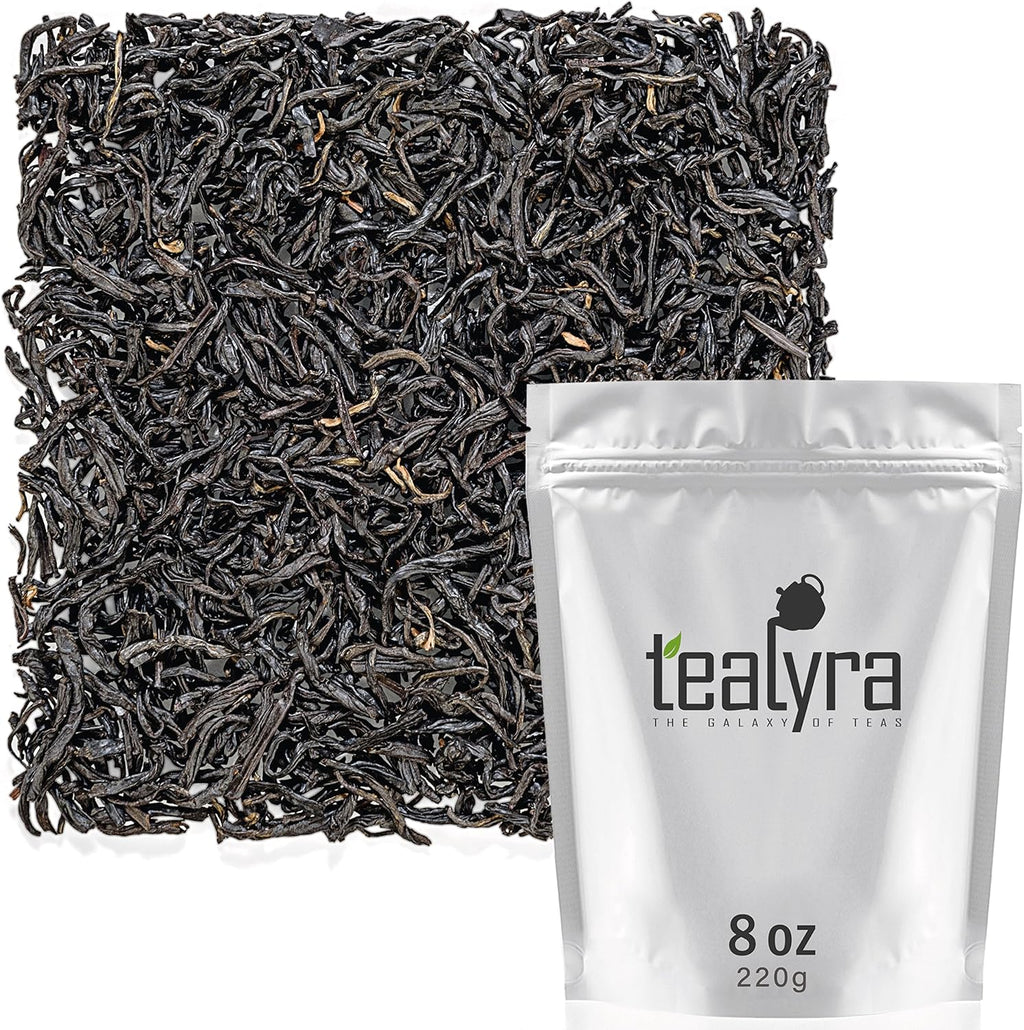 Teayra - Keemun Mao Feng - Premium Chinese Black Loose Leaf Tea - Perfect English Breakfast Tea - Energy Boost - Caffeine Bold - 220g (8-ounce)