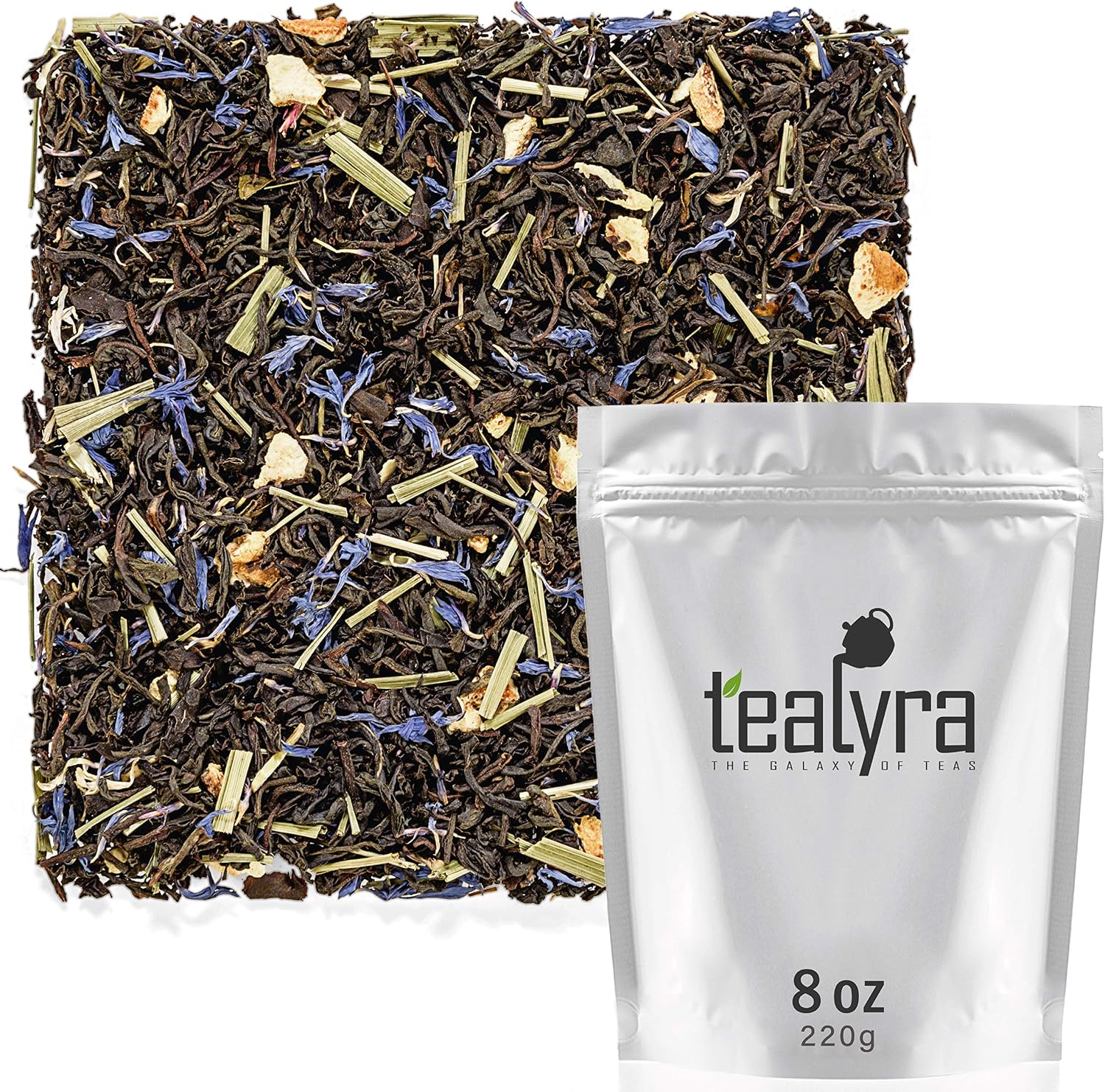 Tealyra - Russian Earl Grey - Orange and Lemongrass - Black Tea - Loose Leaf Tea Blend - Medium Caffeine - 222g (8-ounce)