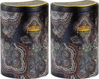 Basilur | "Magic Nights " Oriental Collection | Black Leaf Tea with cranberry and cornflower | 100g / 3.52oz in Tin Caddy | Pack of 2