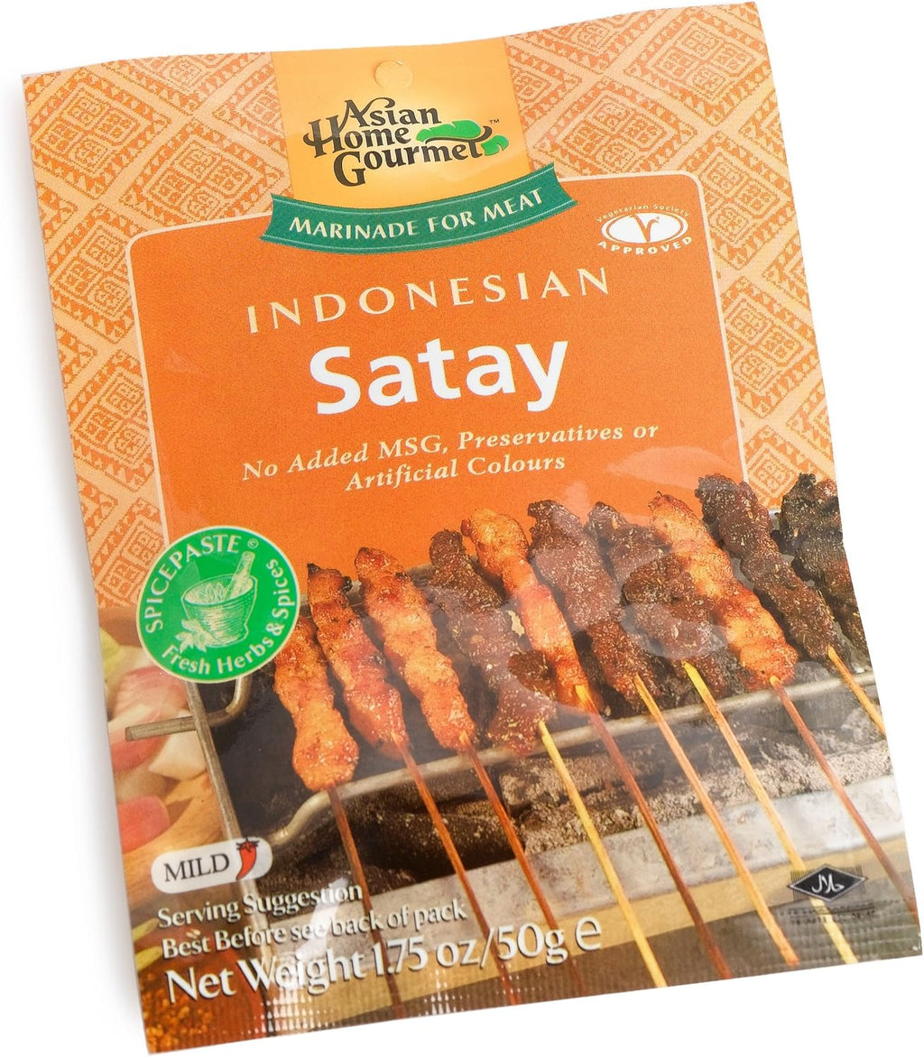 Asian Home Gourmet Indonesian Satay Seasoning, 1.75-Ounce Boxes (Pack of 12)