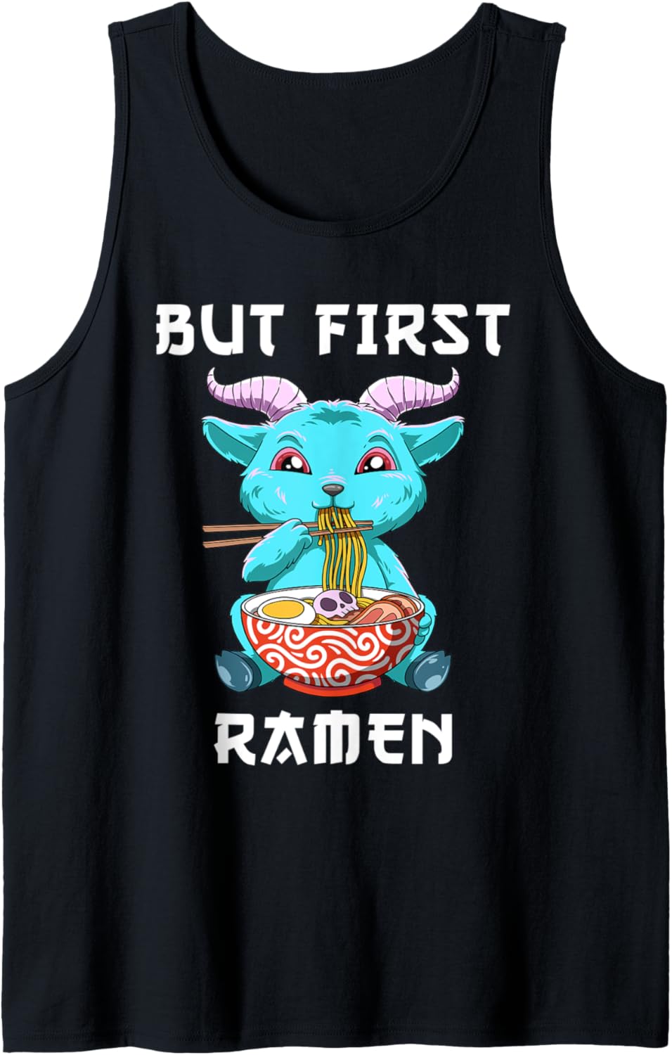But First Ramen Baphomet Noodle Soup Tank Top