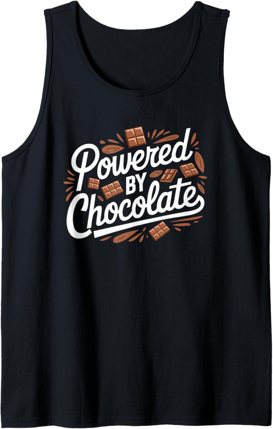 Chocolate Theme Powered By Chocolate, Chocolate Lover Tank Top