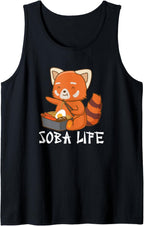 Soba Life Red Panda Japanese Food Anime Soba Noodles Tank Top