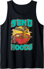 Send Noods Ramen Japanese Noodles Pho Bowl Anime Gag Gift Tank Top Small