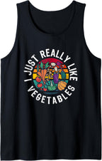 I Just Really Like Vegetables Funny Vegan Food Vegetarian Tank Top