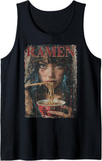 Japanese Ramen Noodles Otaku Y2K Fashion Kawaii Manga Anime Tank Top