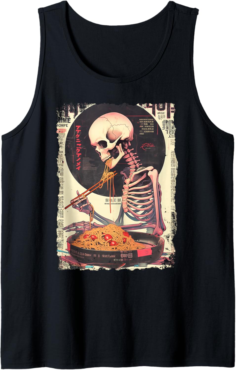 Ramen Noodles Kawaii Japan Fashion Y2K Otaku Manga Anime Tank Top