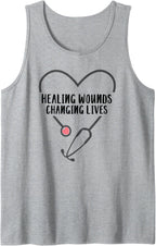 RN Wound Care Nurse Healing Wounds Changing Lives Tank Top