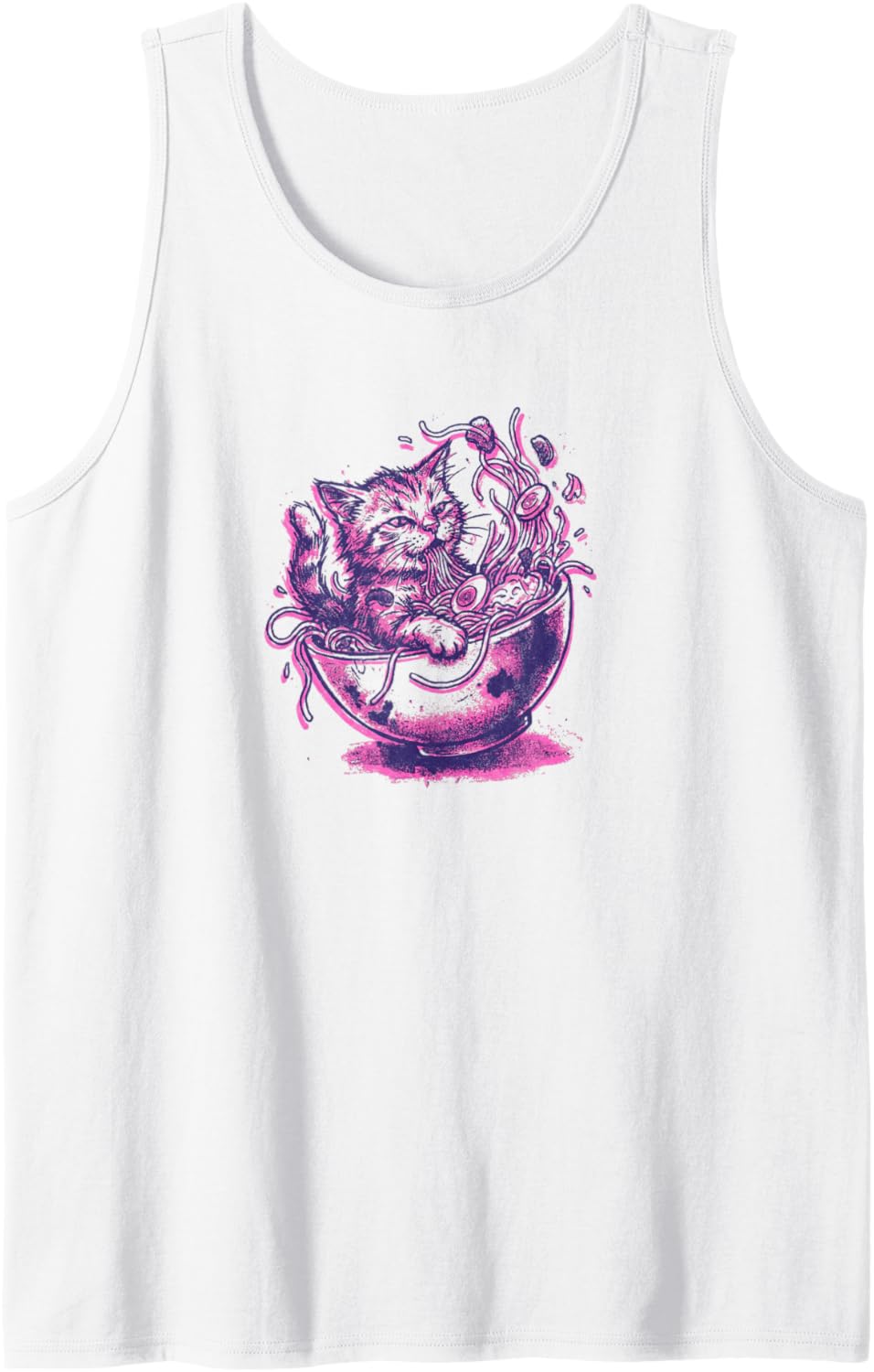 Ramen Cat Noodles Anime Japanese Food Cute Graphic Tank Top