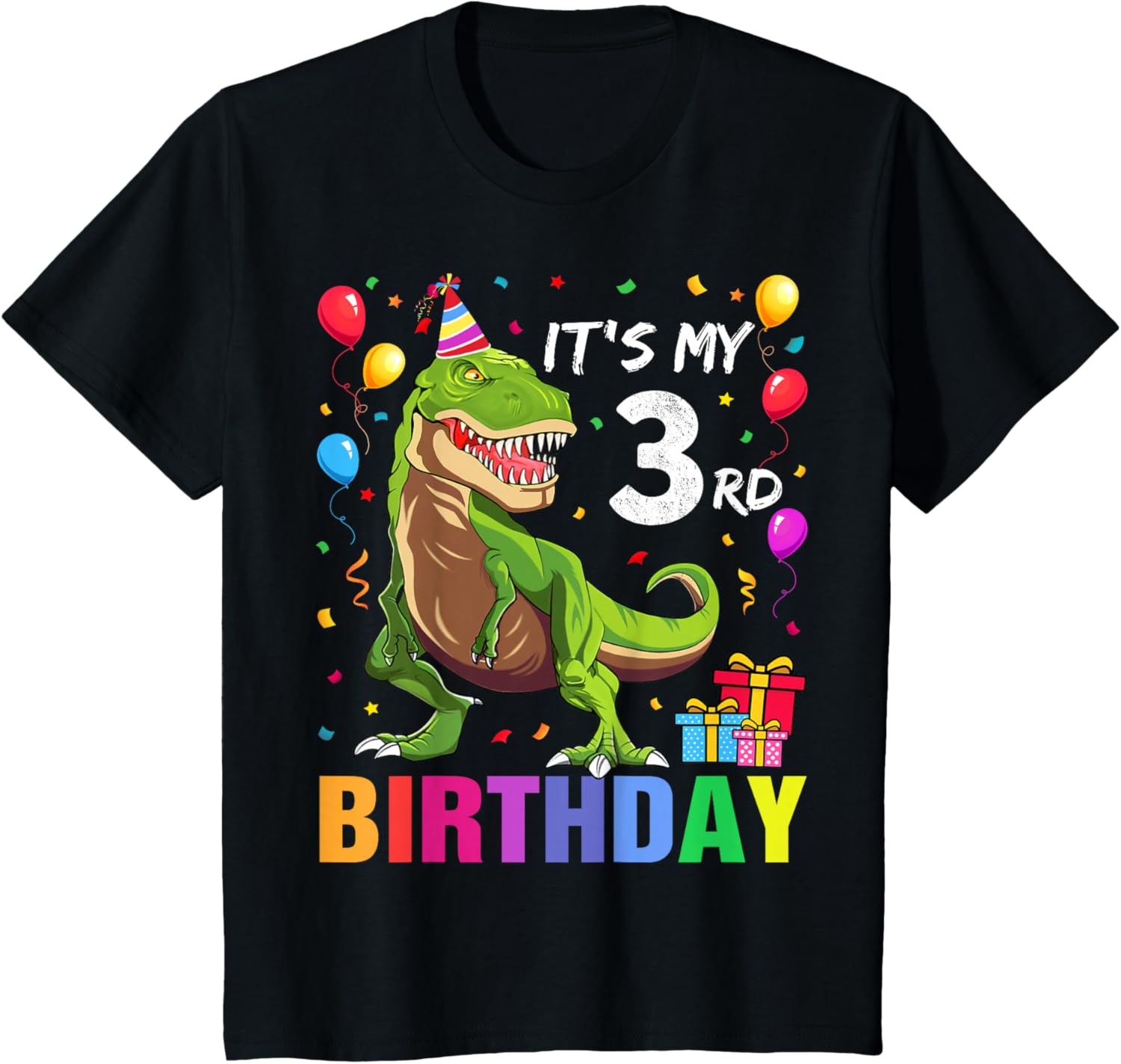 It's My 3rd Birthday Happy 3 Year T-Rex Shirt T-Shirt