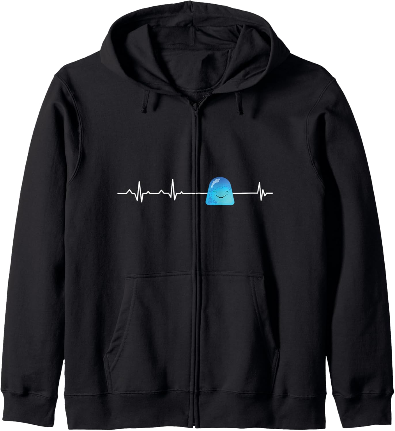 Smiling Jelly Heartbeat Gift Funny Jelly Bean Zip Hoodie