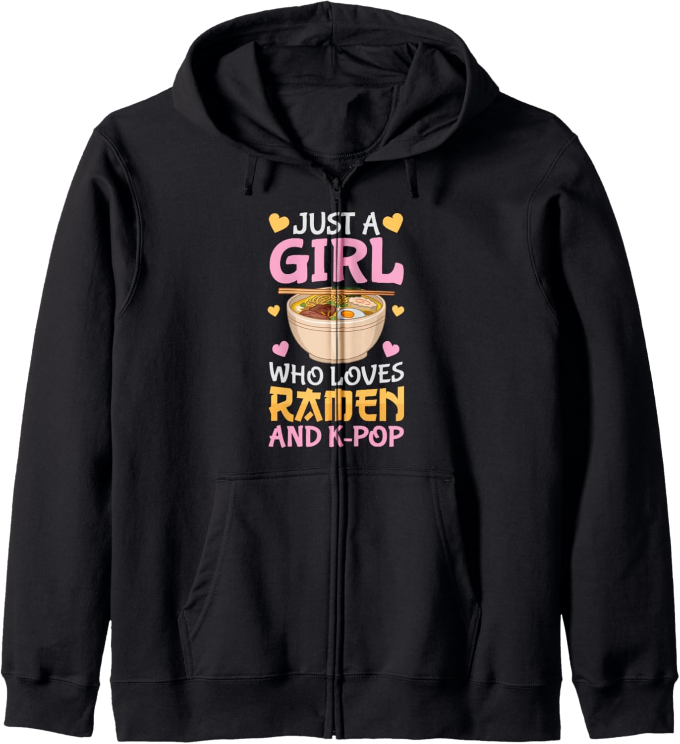 K-Pop Ramen Japanese Noodles Bowl Kpop Gift Zip Hoodie