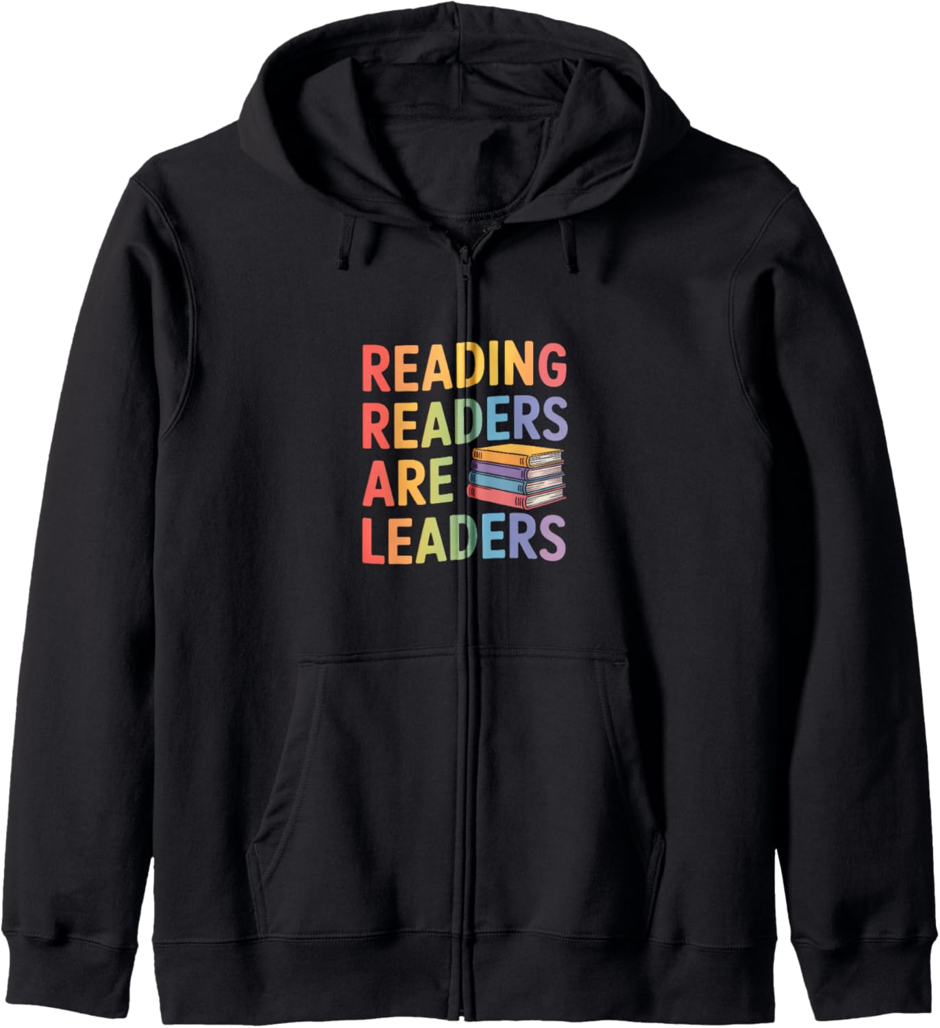 Funny Readers are Leaders Saying Book Lover Zip Hoodie