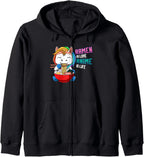 Anime and Ramen Unicorn - Otaku Noodle Soup Zip Hoodie