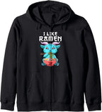 I Like Ramen Baphomet Anime Zip Hoodie