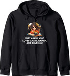 Just a Girl Who Loves Anime, Ramen, and Reading Graphic Zip Hoodie