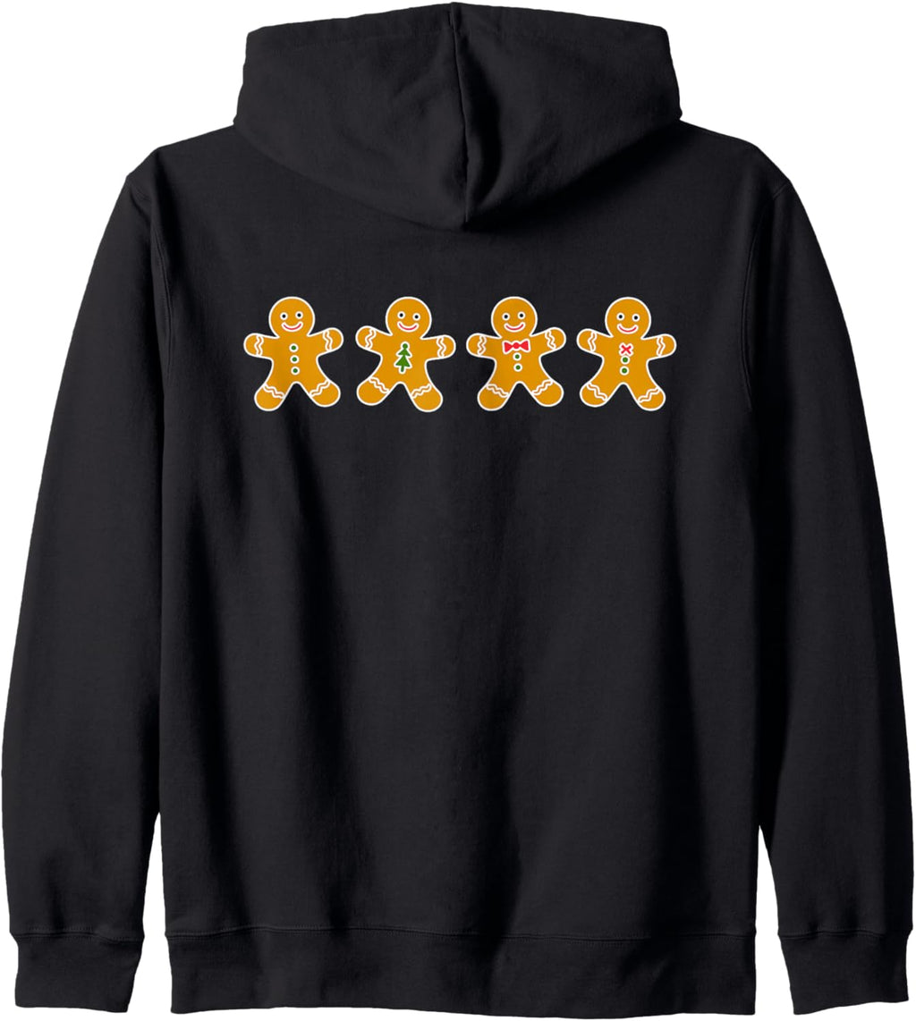 Funny Gingerbread Cookies Cute Christmas Gingerbread Man Zip Hoodie