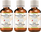 Greenwood Essential Pure Pomegranate Oil (Punica granatum) Cold Pressed (Pack of Three) 100ml X 3 (10 oz)