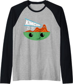 Kimchi Cute Korean Fermented Food Raglan Baseball Tee
