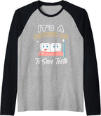 It's a Beautiful Day to Save Teeth Funny Dental Dentists Raglan Baseball Tee