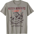 Kitty Biscuits We Knead Em You Need Em Cat Lover Baking T-Shirt for Men Women
