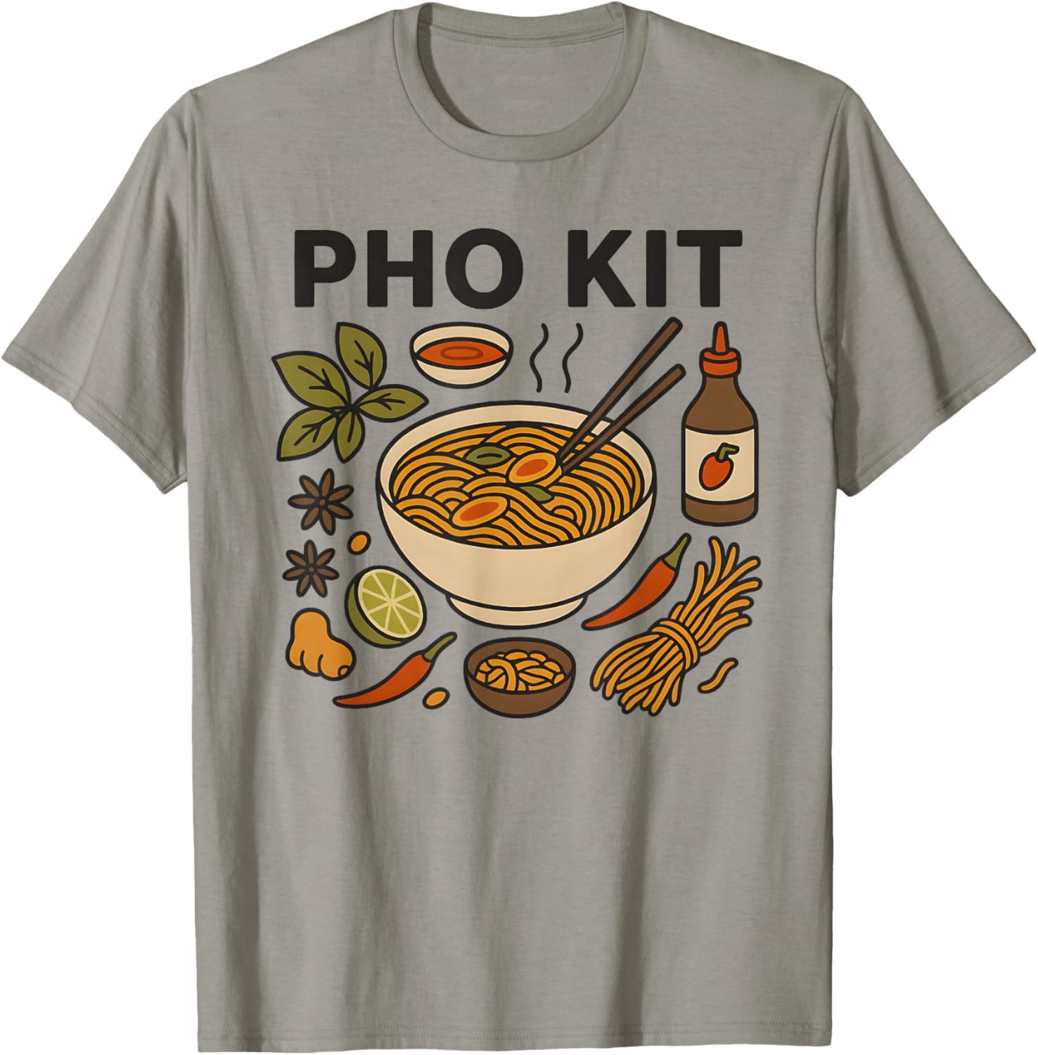 Pho Kit Funny Vietnamese Ramen Lovers Noodle Soup Humor T-Shirt