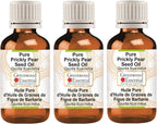 Greenwood Essential Pure Prickly Pear Seed Oil (Opuntia ficus-Indica) Premium Therapeutic Grade Infused (Pack of Three) 100ml X 3 (10.1oz)