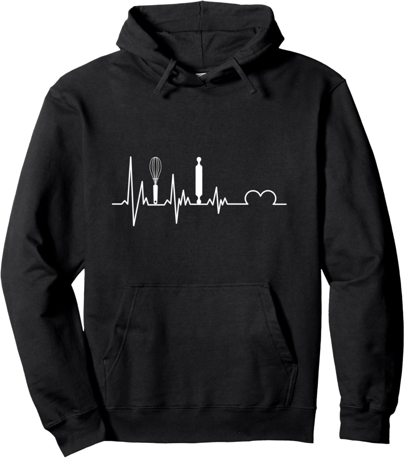 Baking Heartbeat T-Shirt Love To Bake Cupcake Pastry Chefs Pullover Hoodie