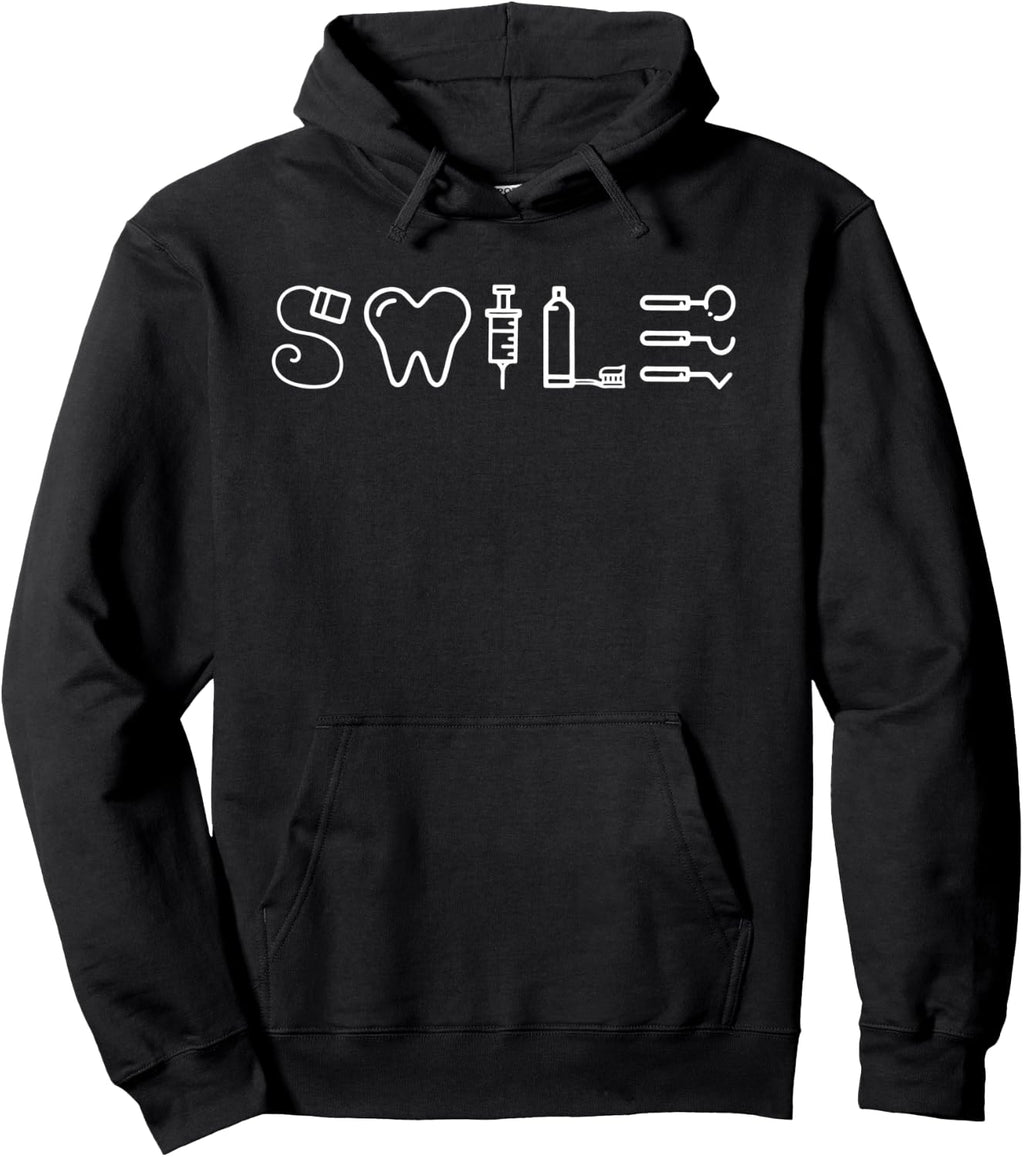 Dentist Smile Teeth Dental Hygienist Funny Dentist Pullover Hoodie