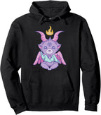Anime Aesthetic Cute Baby Baphomet Menhera Pastel Goth Pullover Hoodie