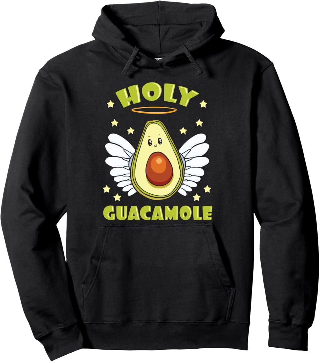 Holy Guacamole Avocado Cinco de Mayo Guacamole Angel Pullover Hoodie