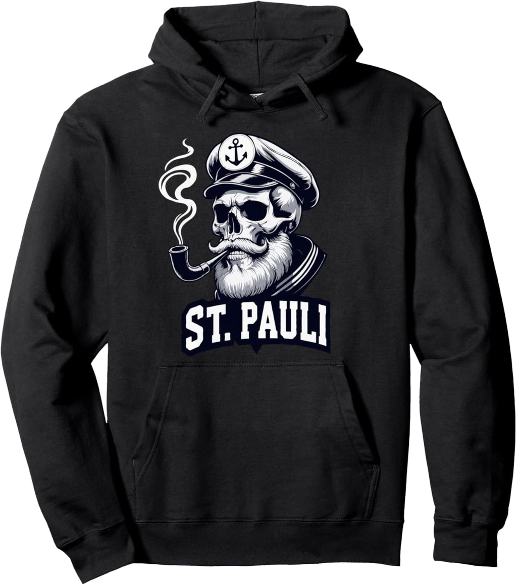 St Pauli Hamburg Paulianer Skull Harbour Captain Paulianer Pullover Hoodie