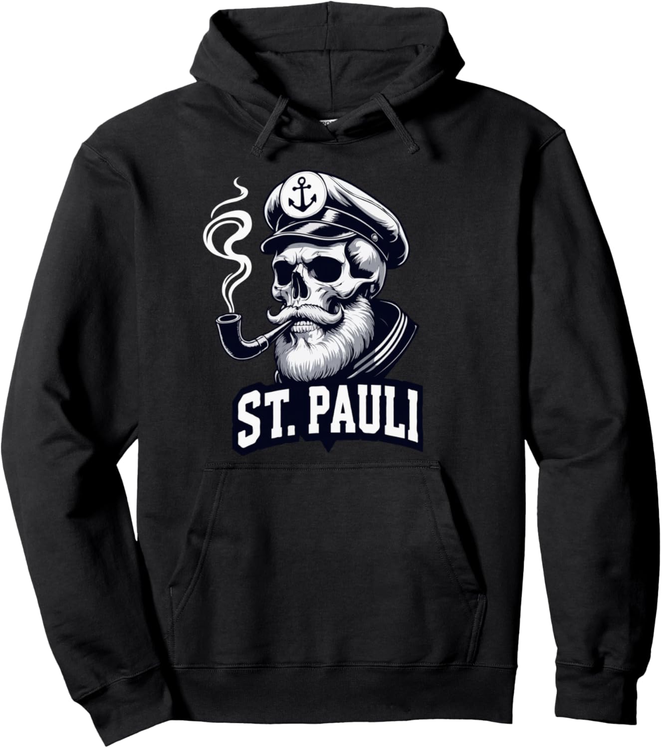 St Pauli Hamburg Paulianer Skull Harbour Captain Paulianer Pullover Hoodie